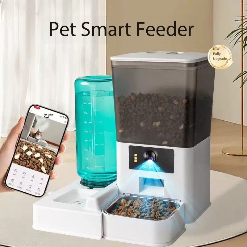 New 5G Smart Pet Feeder for Cats and Dogs Automatic Feeding Machine with Timed and Quantitative Feeding and Remote Control