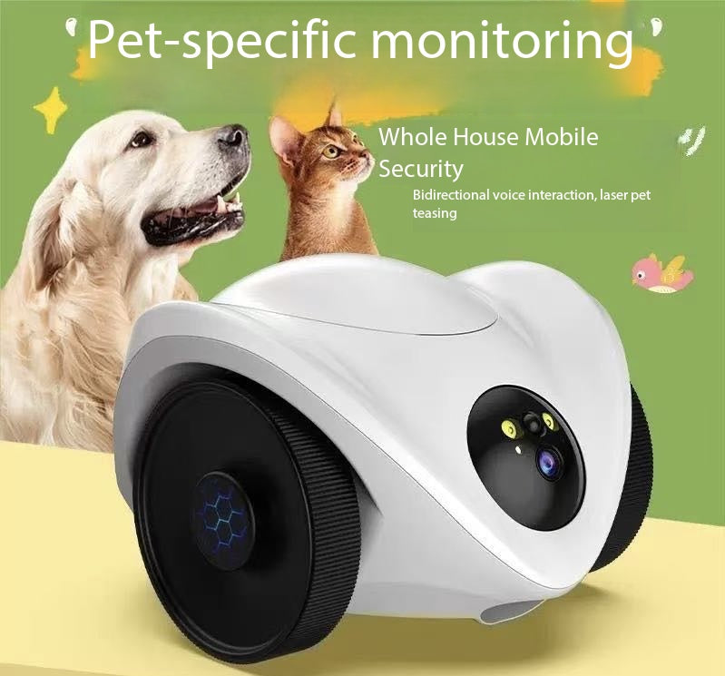Ai-Powered Dual-Lens Home Camera Allows For Pet Interaction And Feeding Throughout The House